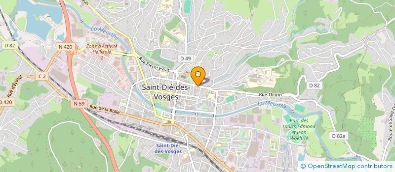 localisation de l'entreprise MADAME MARYVONNE BIACCHI  SAINT-DIE-DES-VOSGES