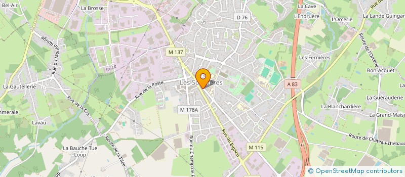 localisation de l'entreprise MADAME MARYVONNE BOISTEAU  LES SORINIERES