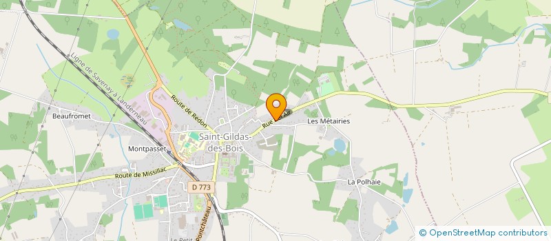 localisation de l'entreprise MADAME MARYVONNE CALDY à SAINT-GILDAS-DES-BOIS