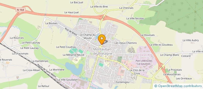 localisation de l'entreprise MADAME MARYVONNE COQUELIN  MONTAUBAN-DE-BRETAGNE