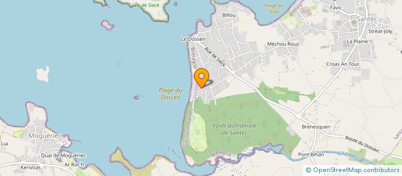 localisation de l'entreprise MADAME MARYVONNE CUEFF à SANTEC