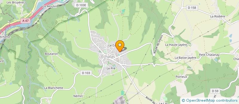 localisation de l'entreprise MADAME MARYVONNE DUMAS  ECHALAS