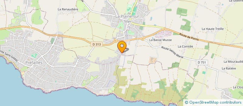 localisation de l'entreprise MADAME MARYVONNE FLEURANCE à LA PLAINE-SUR-MER