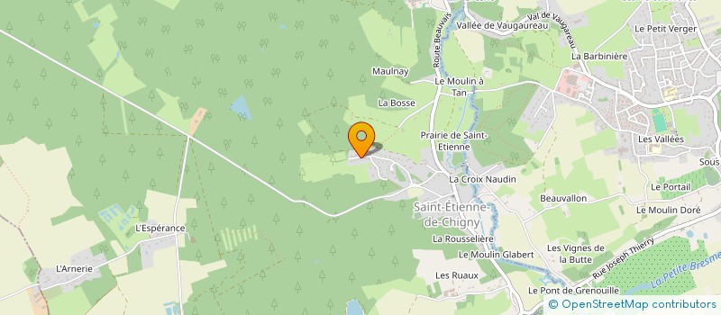 localisation de l'entreprise MADAME MARYVONNE GANNE  SAINT-ETIENNE-DE-CHIGNY