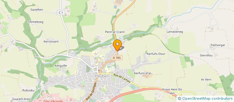 localisation de l'entreprise MADAME MARYVONNE GRALL  PLEYBEN