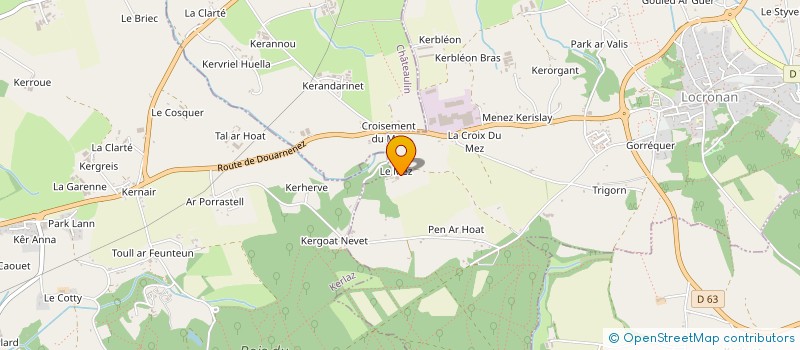 localisation de l'entreprise MADAME MARYVONNE HENAFF  LOCRONAN