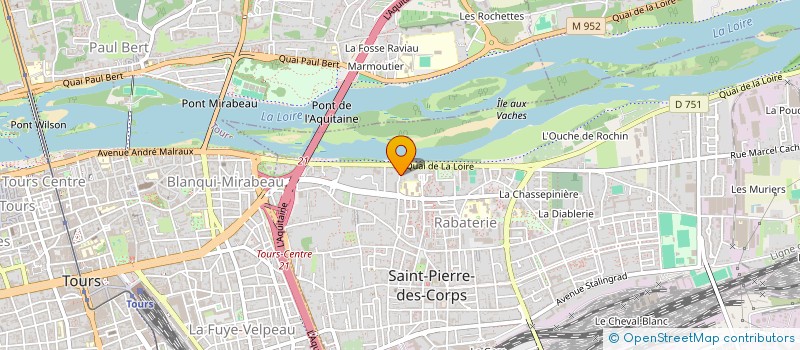 localisation de l'entreprise MADAME MARYVONNE LAURENCE  SAINT-PIERRE-DES-CORPS