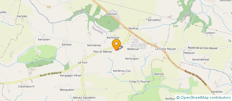 localisation de l'entreprise MADAME MARYVONNE LE BARS  GOURLIZON