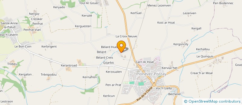 localisation de l'entreprise MADAME MARYVONNE LE GUELLEC  PLONEVEZ-PORZAY