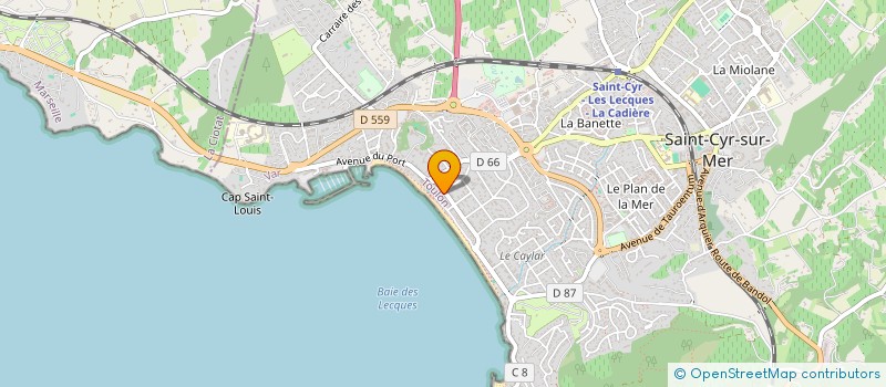 localisation de l'entreprise MADAME MARYVONNE LEDOYER à SAINT-CYR-SUR-MER