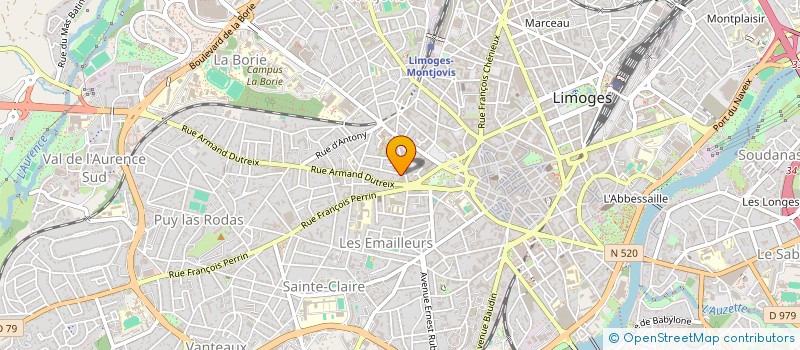 localisation de l'entreprise MADAME MARYVONNE MASSIAS  LIMOGES
