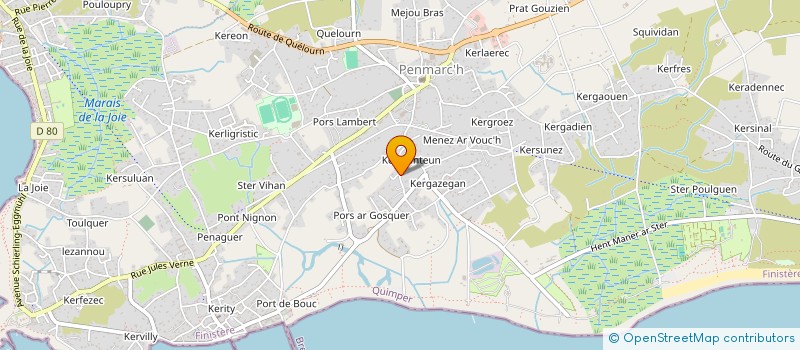 localisation de l'entreprise MADAME MARYVONNE MONFORT à PENMARCH