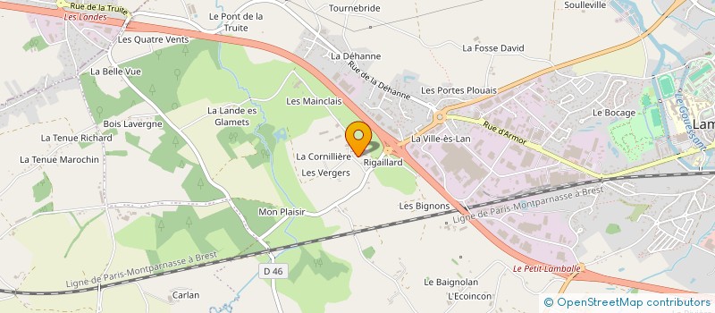 localisation de l'entreprise MADAME MARYVONNE MONTJARRET  LAMBALLE-ARMOR