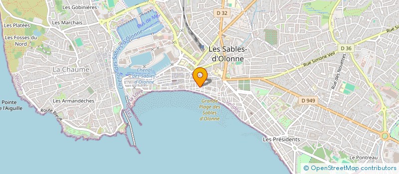 localisation de l'entreprise MADAME MARYVONNE NICOU à LES SABLES D'OLONNE