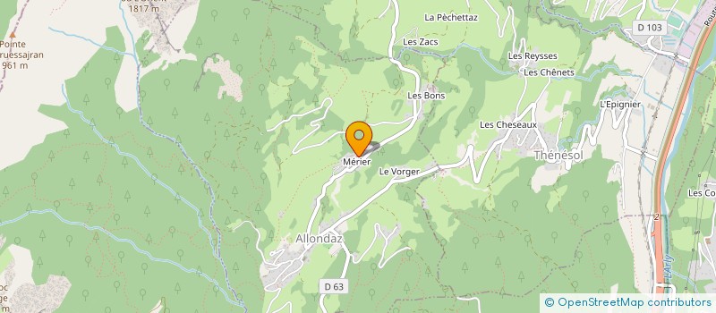 localisation de l'entreprise MADAME MARYVONNE PIQUAND à ALLONDAZ