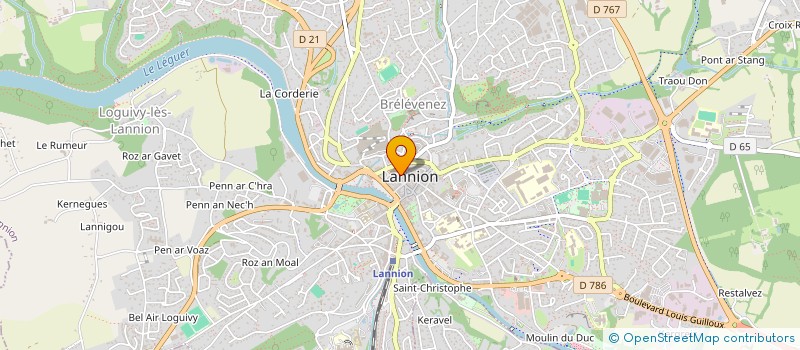 localisation de l'entreprise MADAME MARYVONNE QUERE ROUIL  LANNION