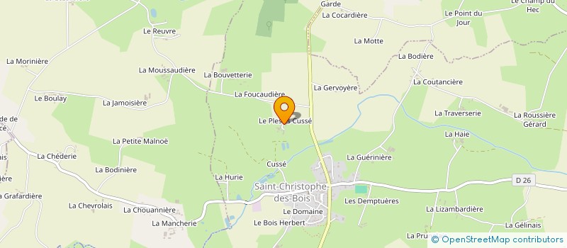 localisation de l'entreprise MADAME MARYVONNE SORIN  SAINT-CHRISTOPHE-DES-BOIS