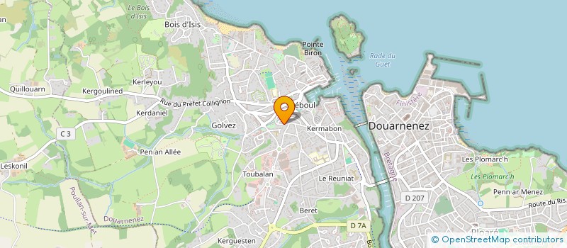 localisation de l'entreprise MADAME MARYVONNE VELLY à DOUARNENEZ