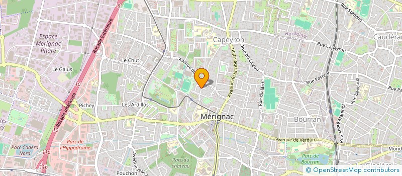 localisation de l'entreprise MADAME MASSALA OKOUMOU  MERIGNAC