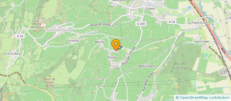 localisation de l'entreprise MADAME MATHILDA TEIXEIRA  SOLUTRE-POUILLY