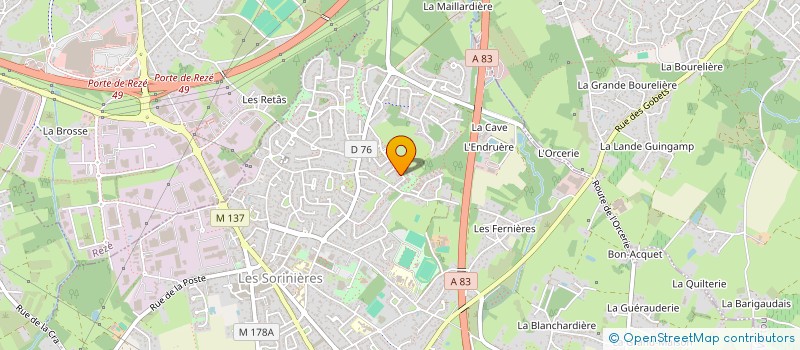 localisation de l'entreprise MADAME MATHILDE BEAUMONT  LES SORINIERES