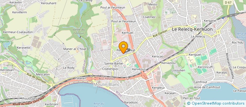 localisation de l'entreprise MADAME MATHILDE BERGER  LE RELECQ-KERHUON