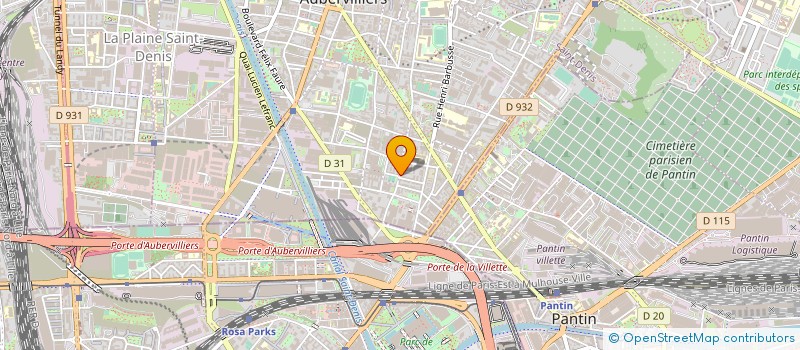 localisation de l'entreprise MADAME MATHILDE DUPRADOU-CHAMPION  AUBERVILLIERS