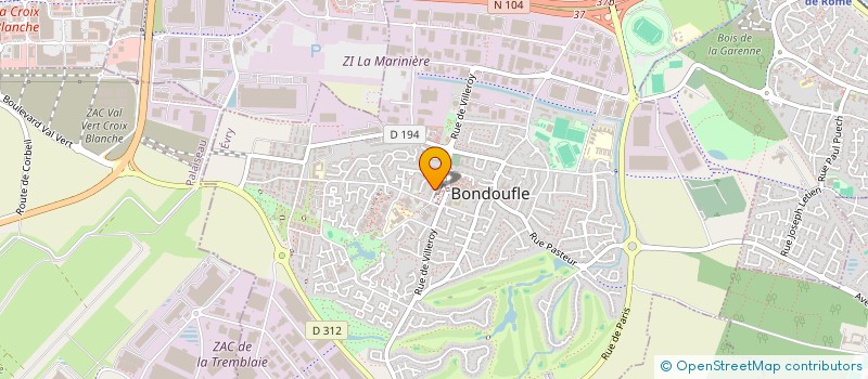 localisation de l'entreprise MADAME MATHILDE GONTHIER  BONDOUFLE