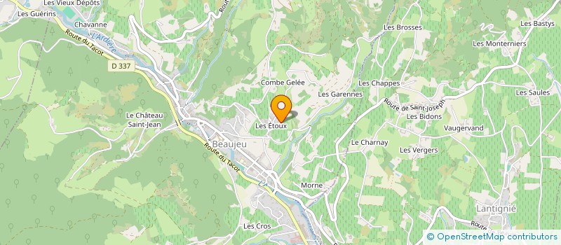 localisation de l'entreprise MADAME MATHILDE GRANGER à BEAUJEU