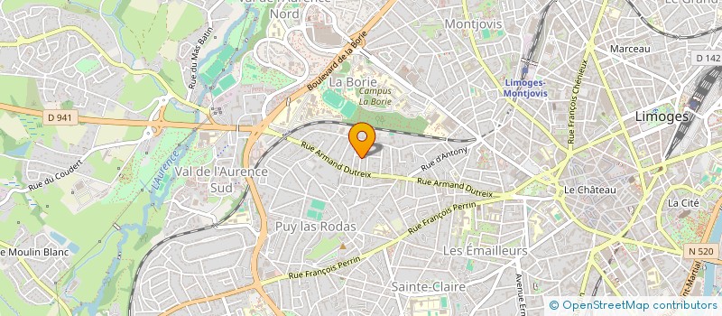 localisation de l'entreprise MADAME MATHILDE GUERIN à LIMOGES