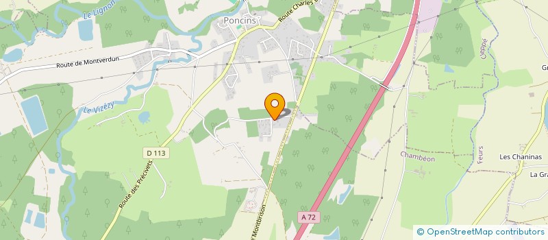 localisation de l'entreprise MADAME MATHILDE HOSTIN  PONCINS