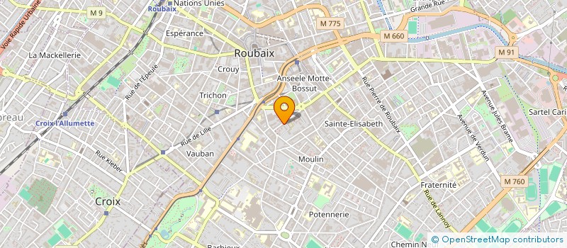 localisation de l'entreprise MADAME MATHILDE HUART à ROUBAIX