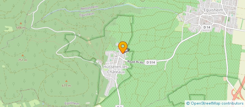 localisation de l'entreprise MADAME MATHILDE JAEGLER  HUSSEREN-LES-CHATEAUX