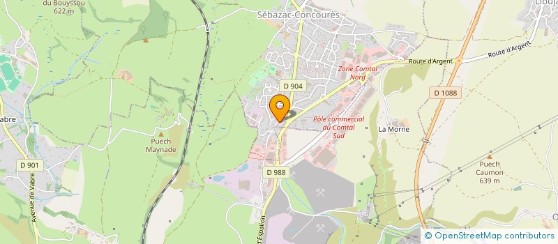 localisation de l'entreprise MADAME MATHILDE LAPORTE  SEBAZAC-CONCOURES