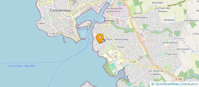 localisation de l'entreprise MADAME MATHILDE LE BOUCH  CONCARNEAU