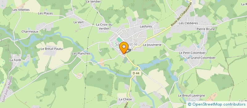 localisation de l'entreprise MADAME MATHILDE LE BOUTEILLER  SAINT-JUST-LE-MARTEL