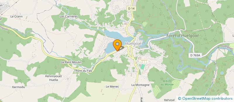 localisation de l'entreprise MADAME MATHILDE LE SCRAIGNE  HUELGOAT