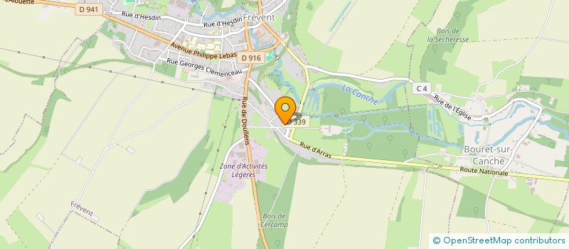 localisation de l'entreprise MADAME MATHILDE LELEU  FREVENT