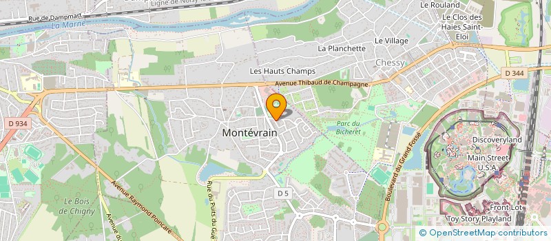 localisation de l'entreprise MADAME MATHILDE LORIN  MONTEVRAIN