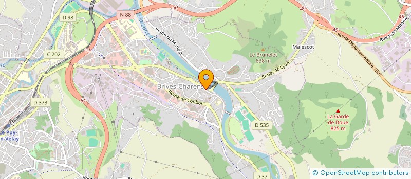 localisation de l'entreprise MADAME MATHILDE MARTINS  BRIVES-CHARENSAC