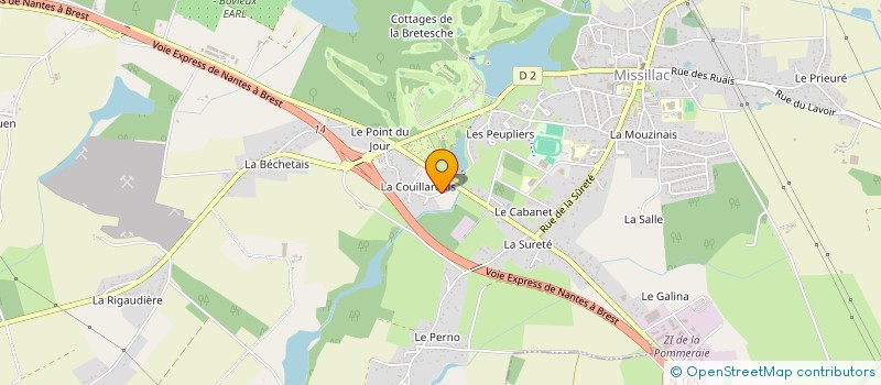 localisation de l'entreprise MADAME MATHILDE MICHEL  MISSILLAC