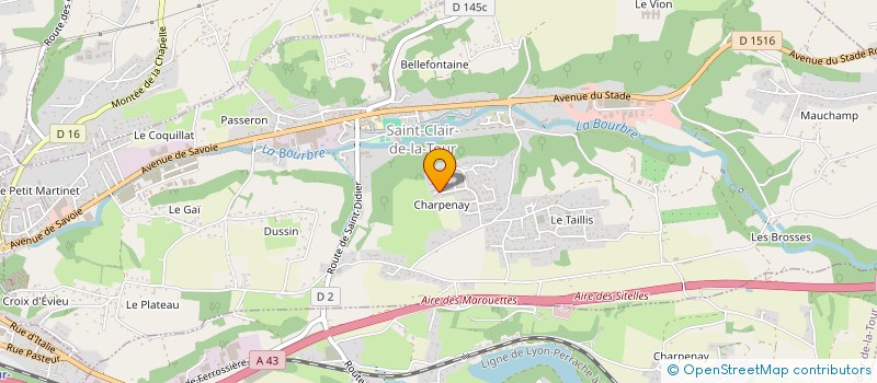 localisation de l'entreprise MADAME MATHILDE MORARD-CHATAIGNIER  SAINT-CLAIR-DE-LA-TOUR