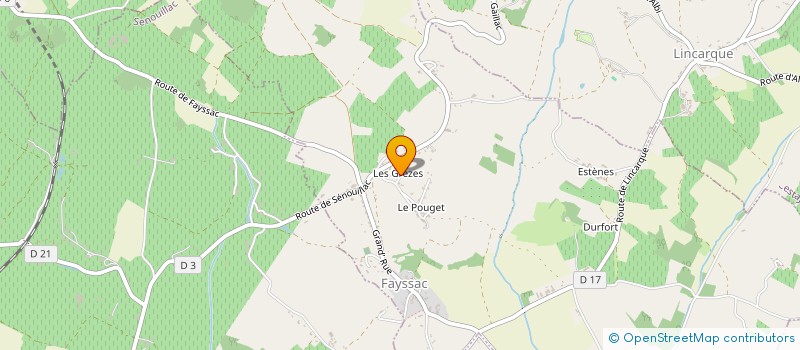 localisation de l'entreprise MADAME MATHILDE MOUSSET  FAYSSAC