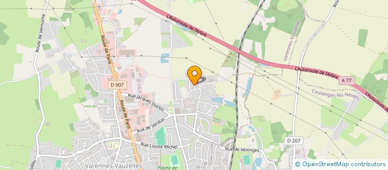 localisation de l'entreprise MADAME MATHILDE PAILLET  VARENNES-VAUZELLES