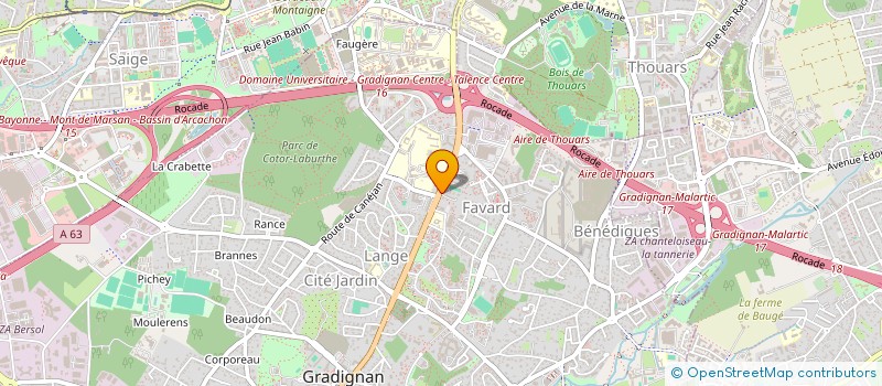 localisation de l'entreprise MADAME MATHILDE PETARD à GRADIGNAN