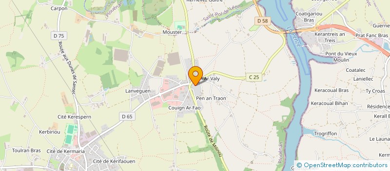 localisation de l'entreprise MADAME MATHILDE PHILIPPE  PLOUENAN