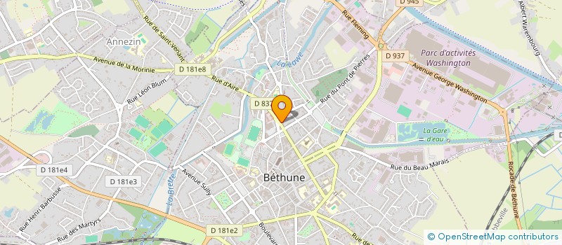 localisation de l'entreprise MADAME MATHILDE PRUVOST  BETHUNE