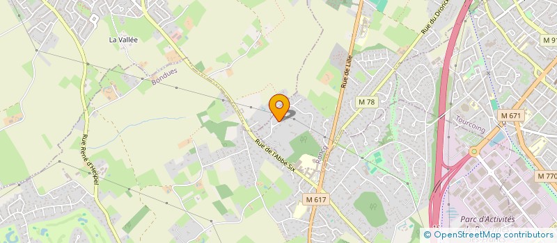 localisation de l'entreprise MADAME MATHILDE ROUSSEL  RONCQ