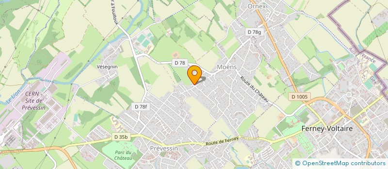 localisation de l'entreprise MADAME MATHILDE SERRU  PREVESSIN-MOENS