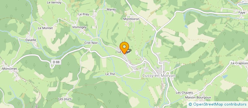 localisation de l'entreprise MADAME MATHILDE SICARD  CUSSY-EN-MORVAN